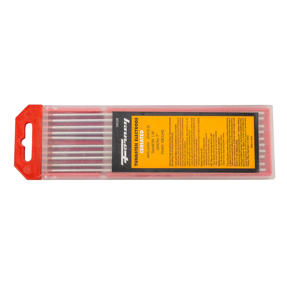 EWCe-2 Ceriated Tungsten, 1/8 inch x 7 inch, 10-Pack